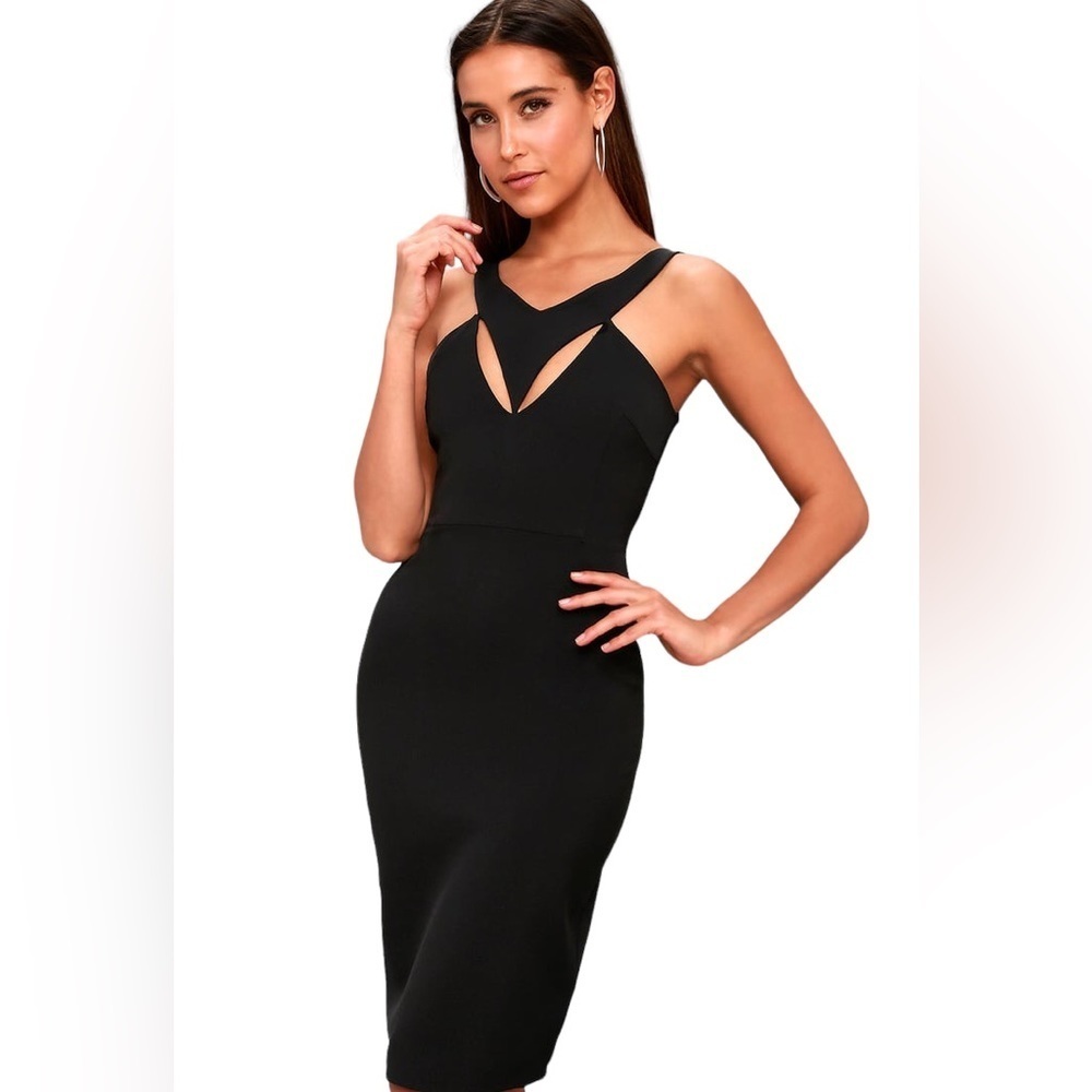 ARDENT Love Black Cutout Bodycon Dress